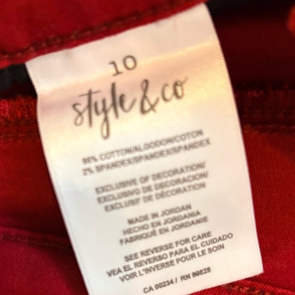 Style & Co. Curvy Skinny Jeans - Raspberry - Picture 7 of 7
